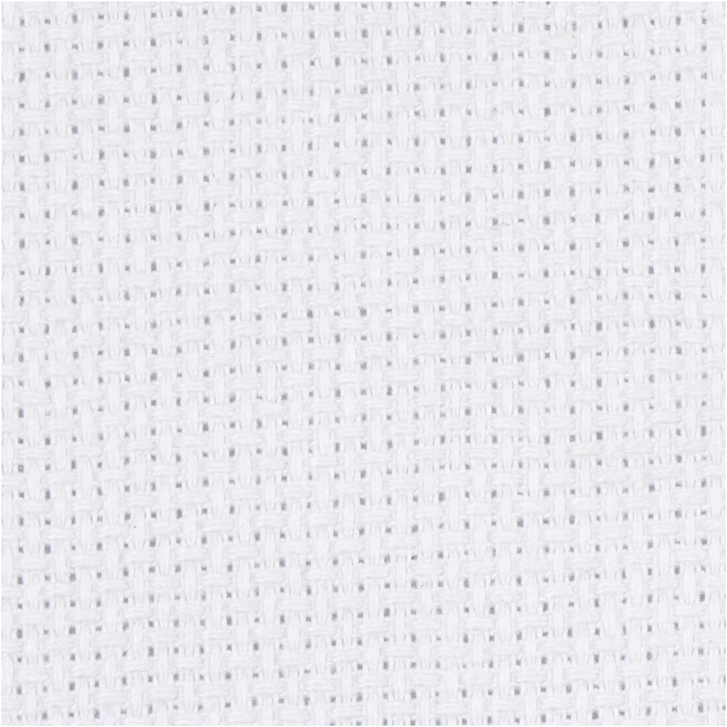 Broderiväv Creativ Company Aida Stl 50x50 cm 70 Rutor Per 10 cm 1 st Vit