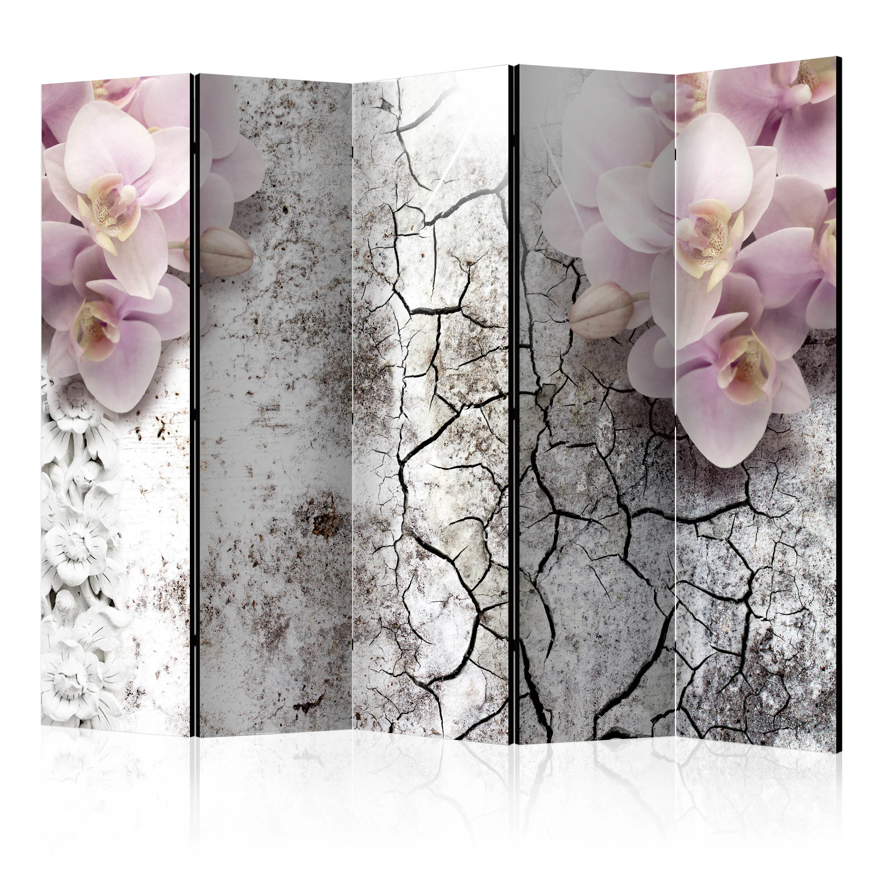 Rumsavdelare Skärmvägg Arkiio Bright Red Orchids II 225x172 cm