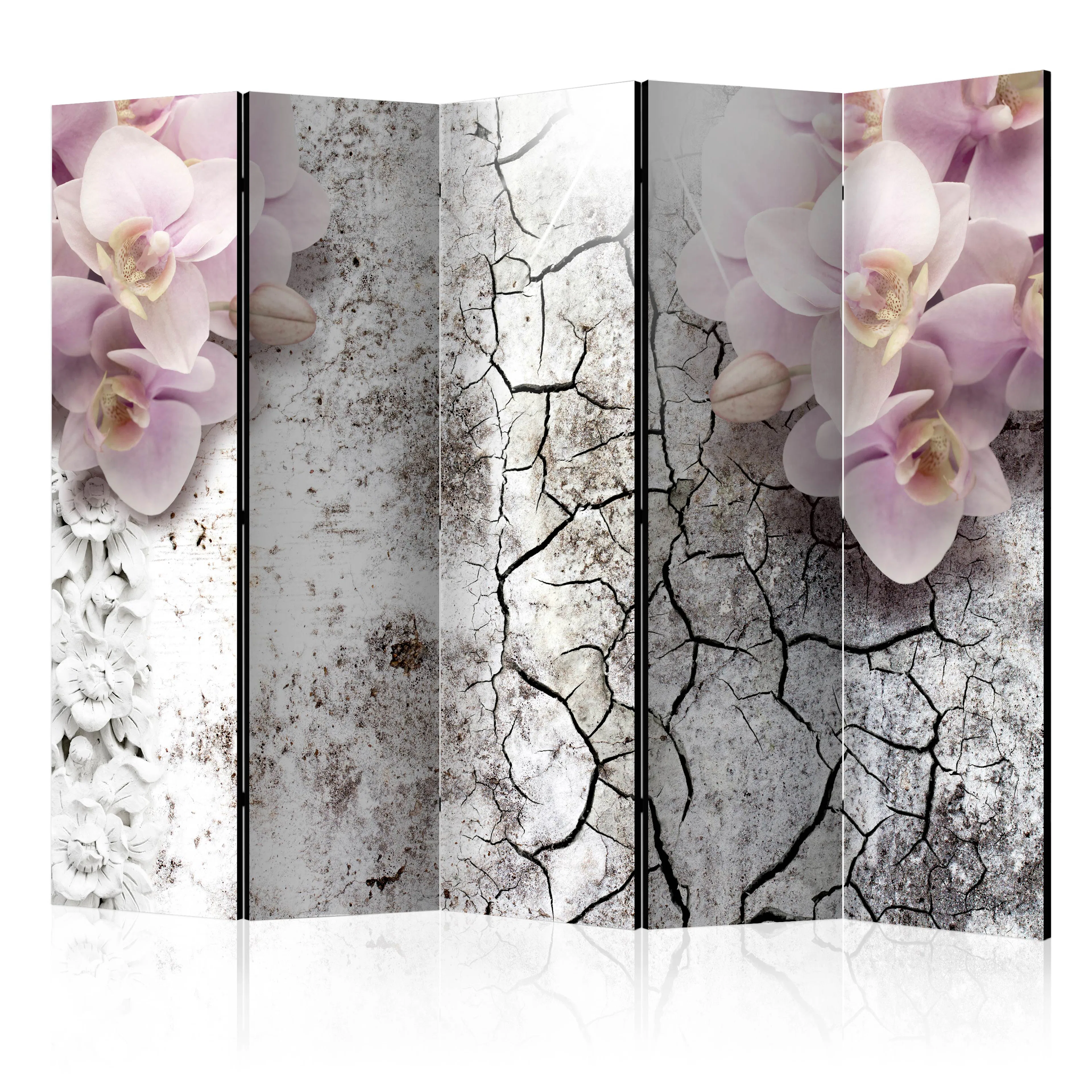 Rumsavdelare Skärmvägg Arkiio Bright Red Orchids II 225x172 cm