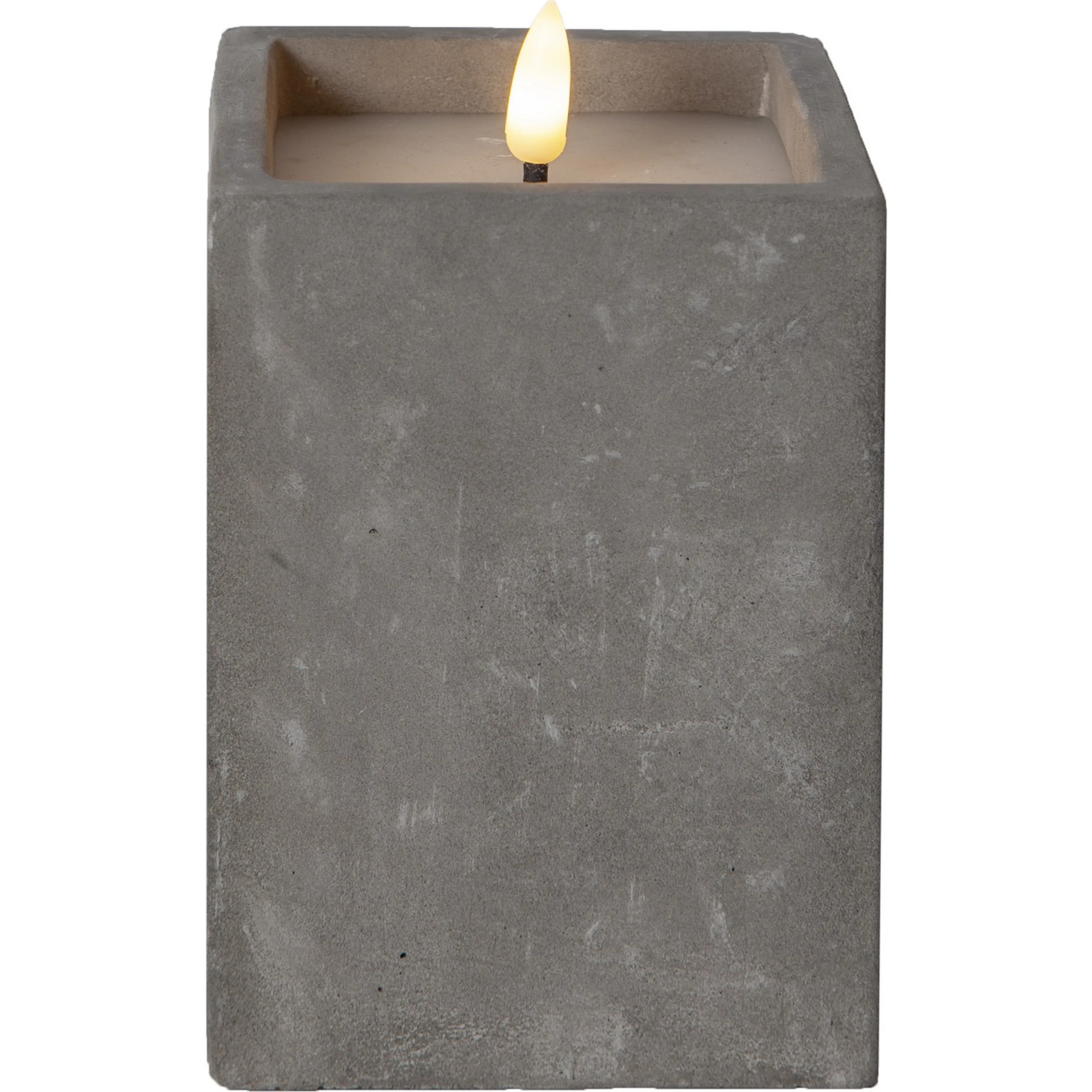 LED Blockljus Flamme Cem 14cm Höjd: 140 mm
