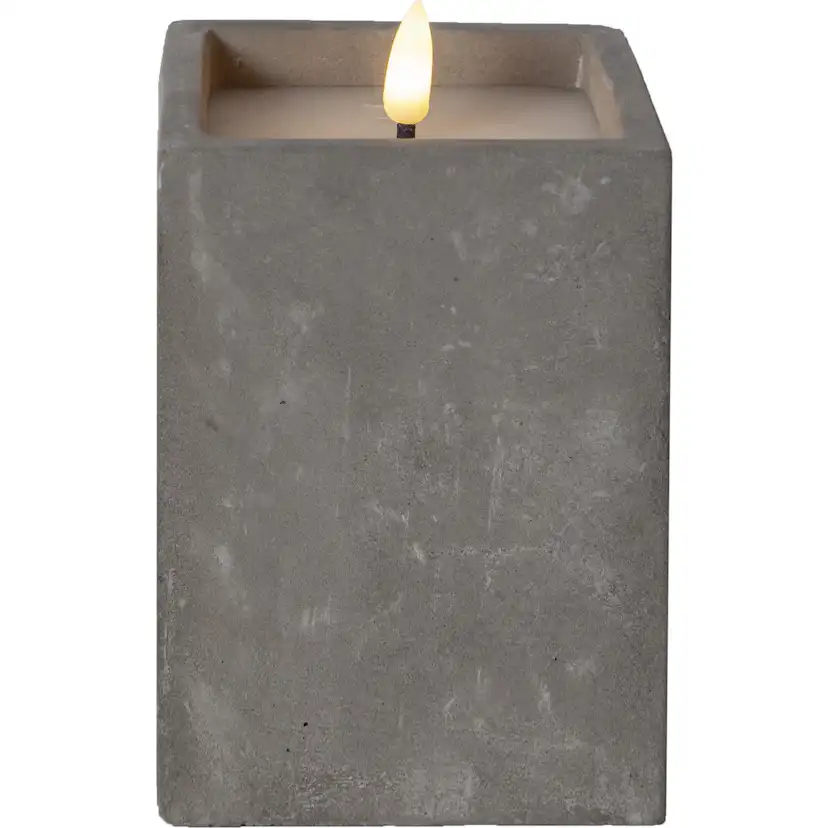 LED Blockljus Flamme Cem 14cm Höjd: 140 mm