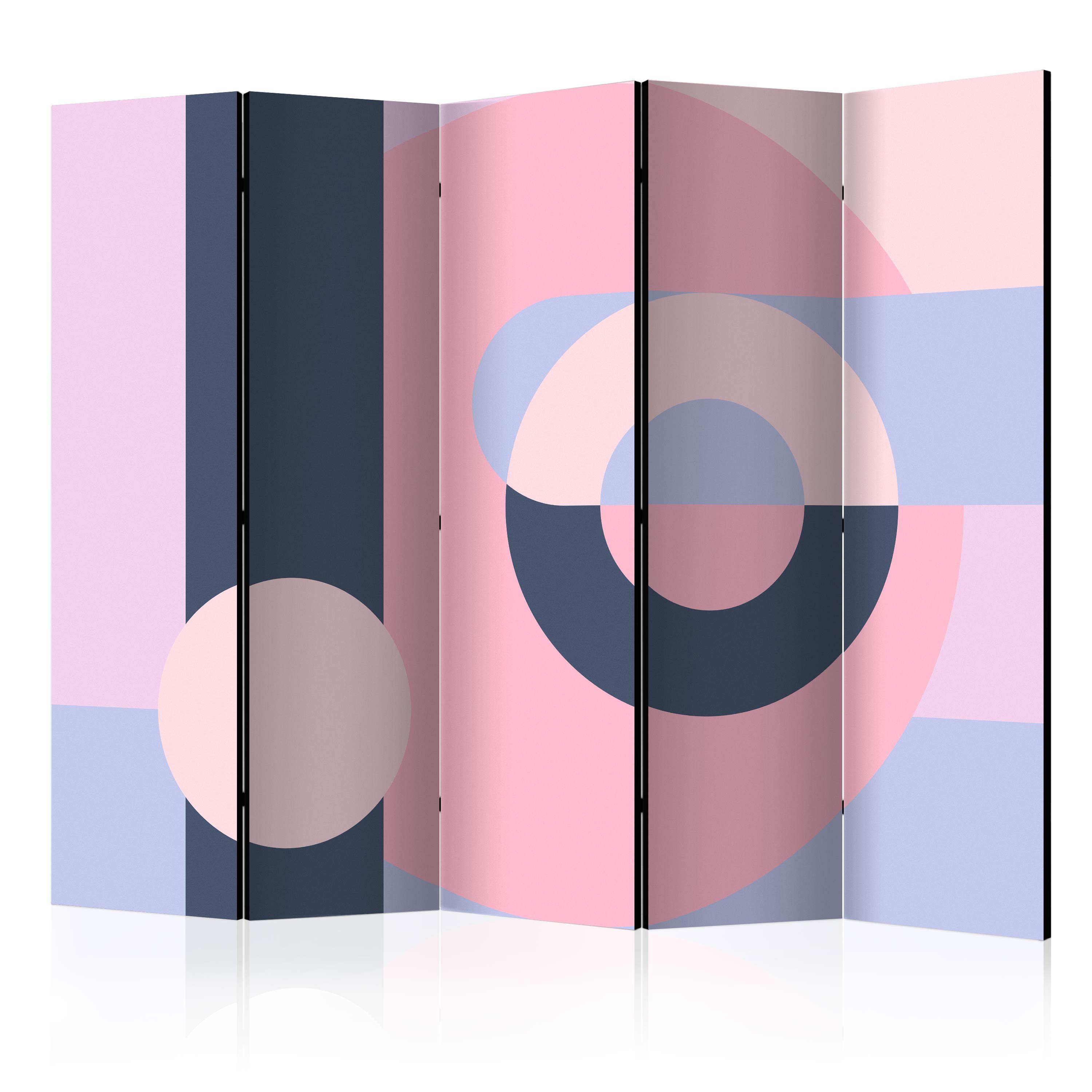 Rumsavdelare Skärmvägg Arkiio Geometric Wreath Violet II 225x172 cm