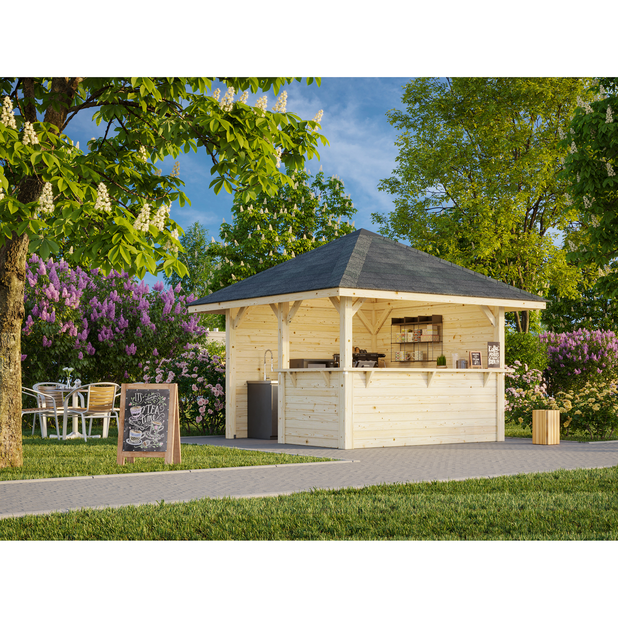 Stuga Palmako Bianca 8,3 m2 Set 3