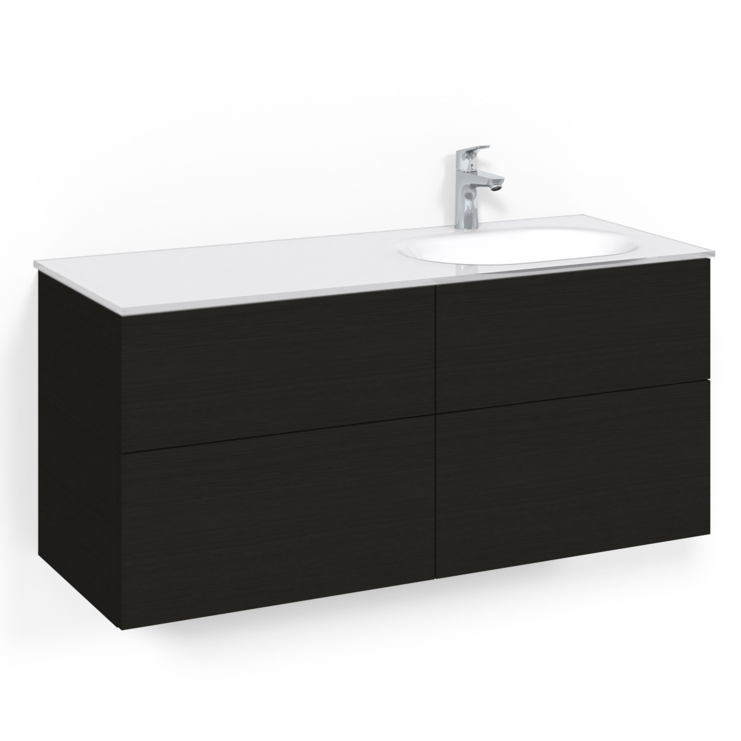 Tvättställsskåp Macro Design Crown Plain Med Glastvättställ