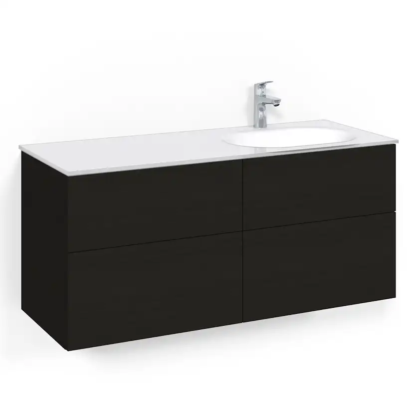 Tvättställsskåp Macro Design Crown Plain Med Glastvättställ