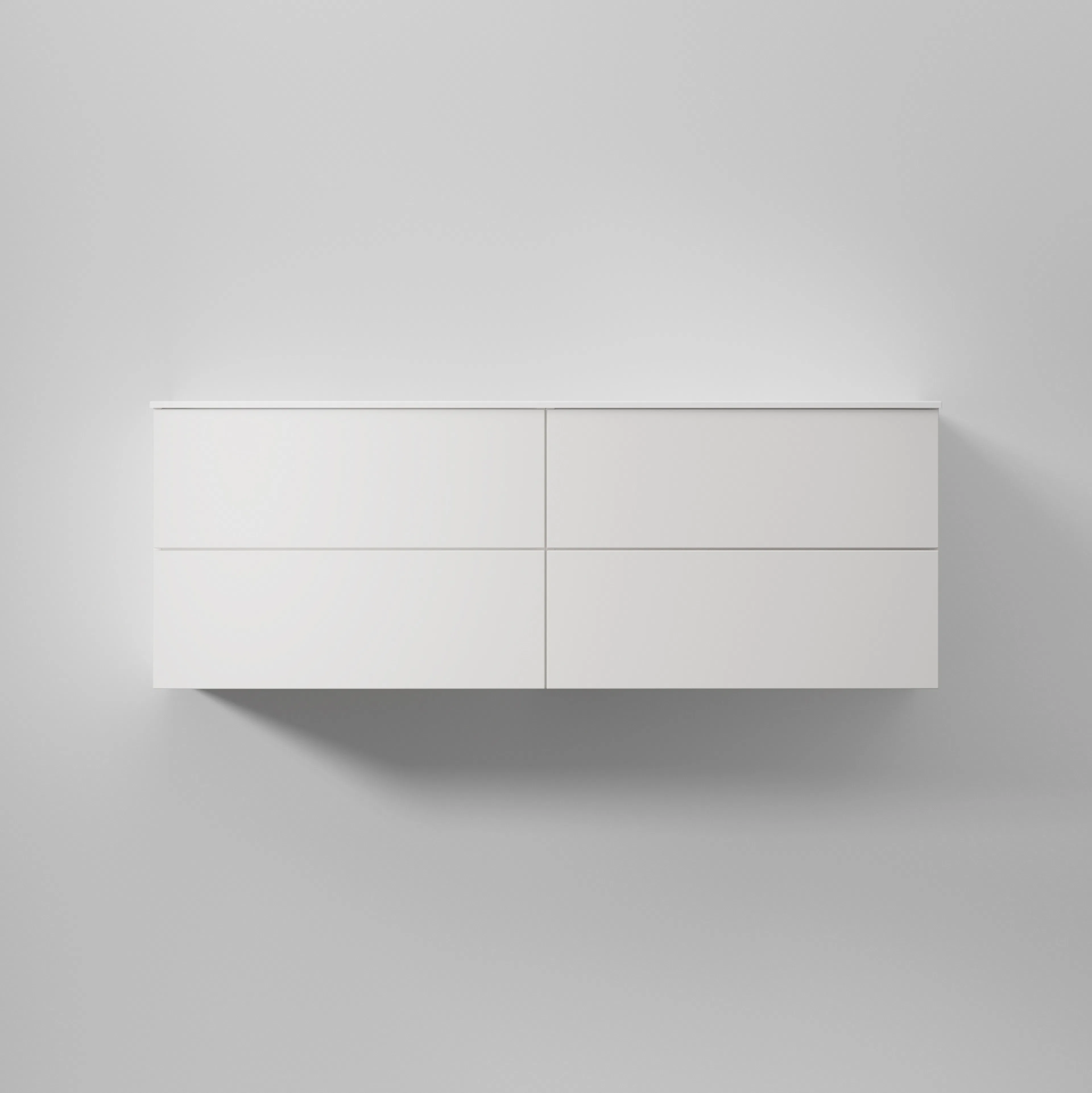 Kommod Core Solid 140 D Pure White, 4 Lådor Pure White, 1400x454x500 mm