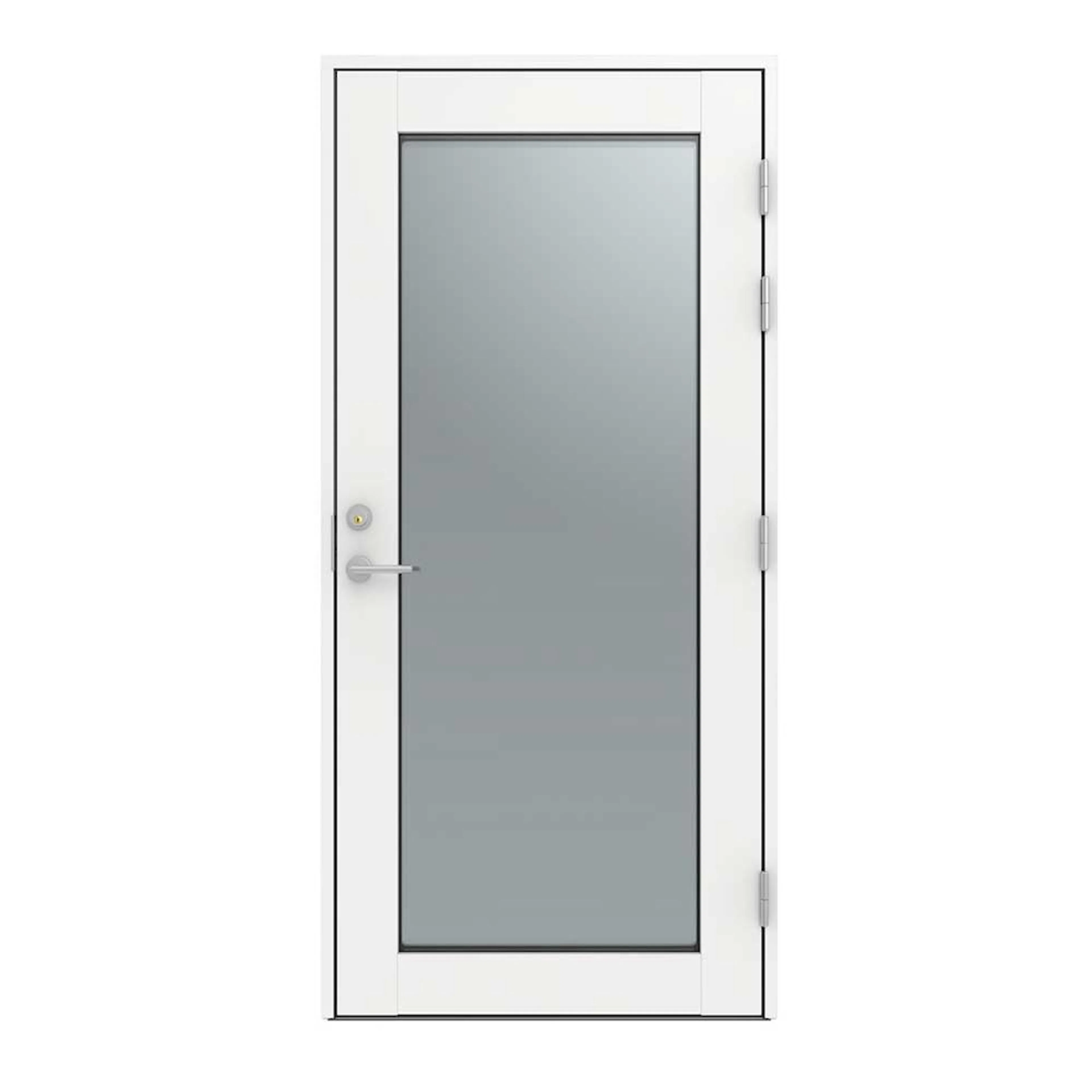 Altandörr Diplomat Vit Klarglas Aluminum