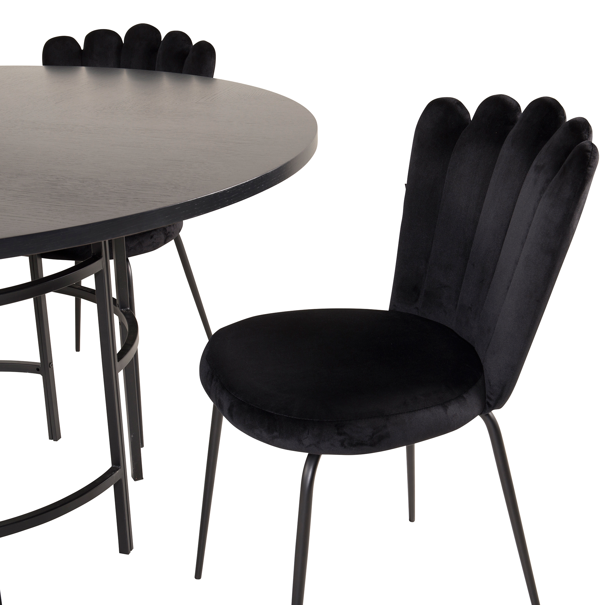 Matgrupp furniture/fashion Copenhagen med 4 Svarta Limhamn Light Stolar