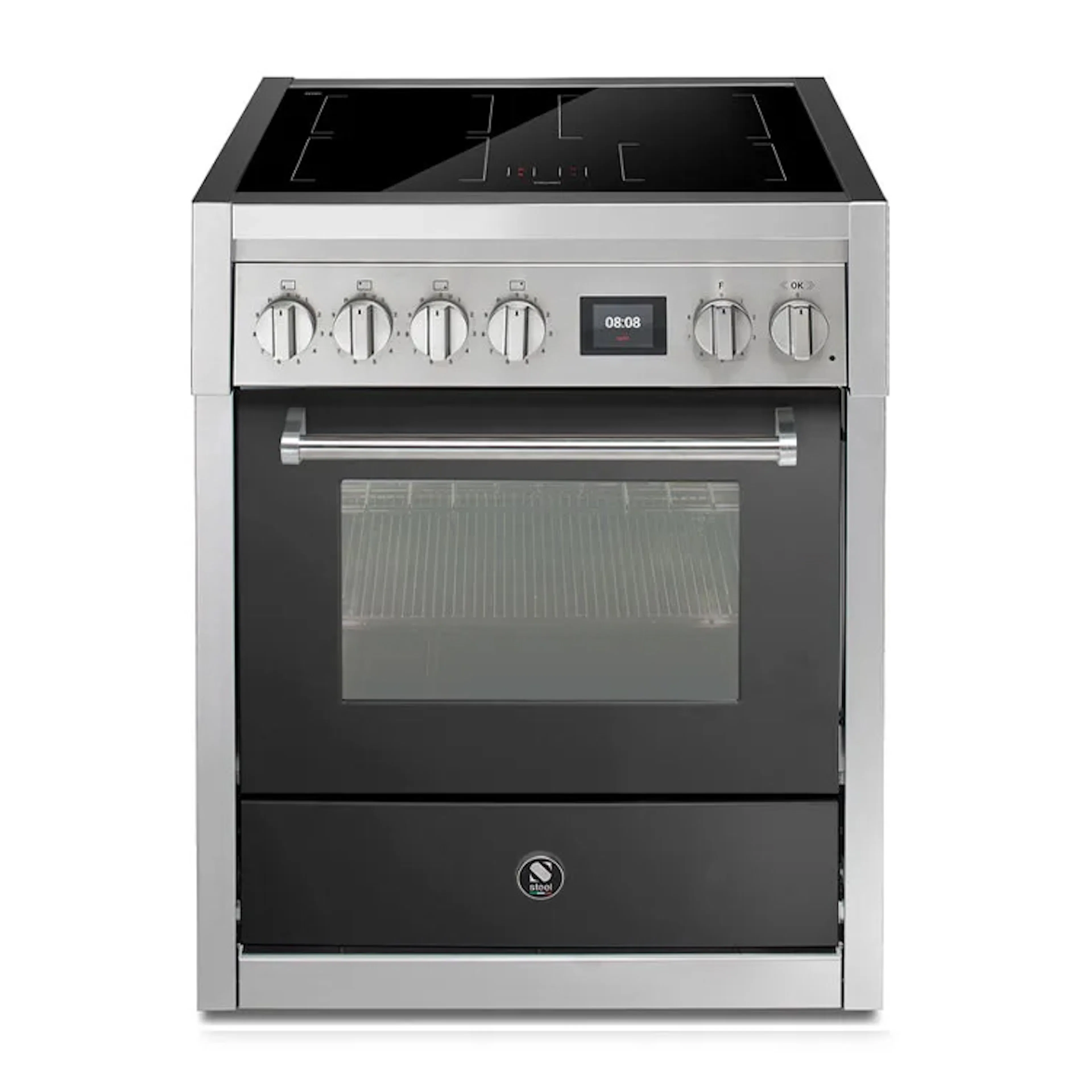 Induktionsspis Steel Genesi Combi - Steam 70 cm Svart med Ångfunktion