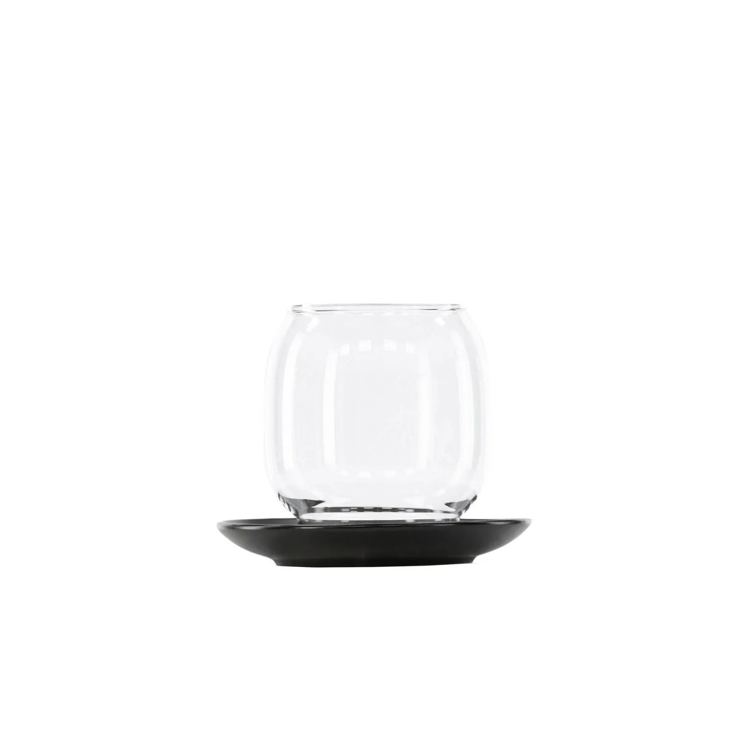 Archy Lantern - Matte Black/Clear Glass - 12*H10cm Svart