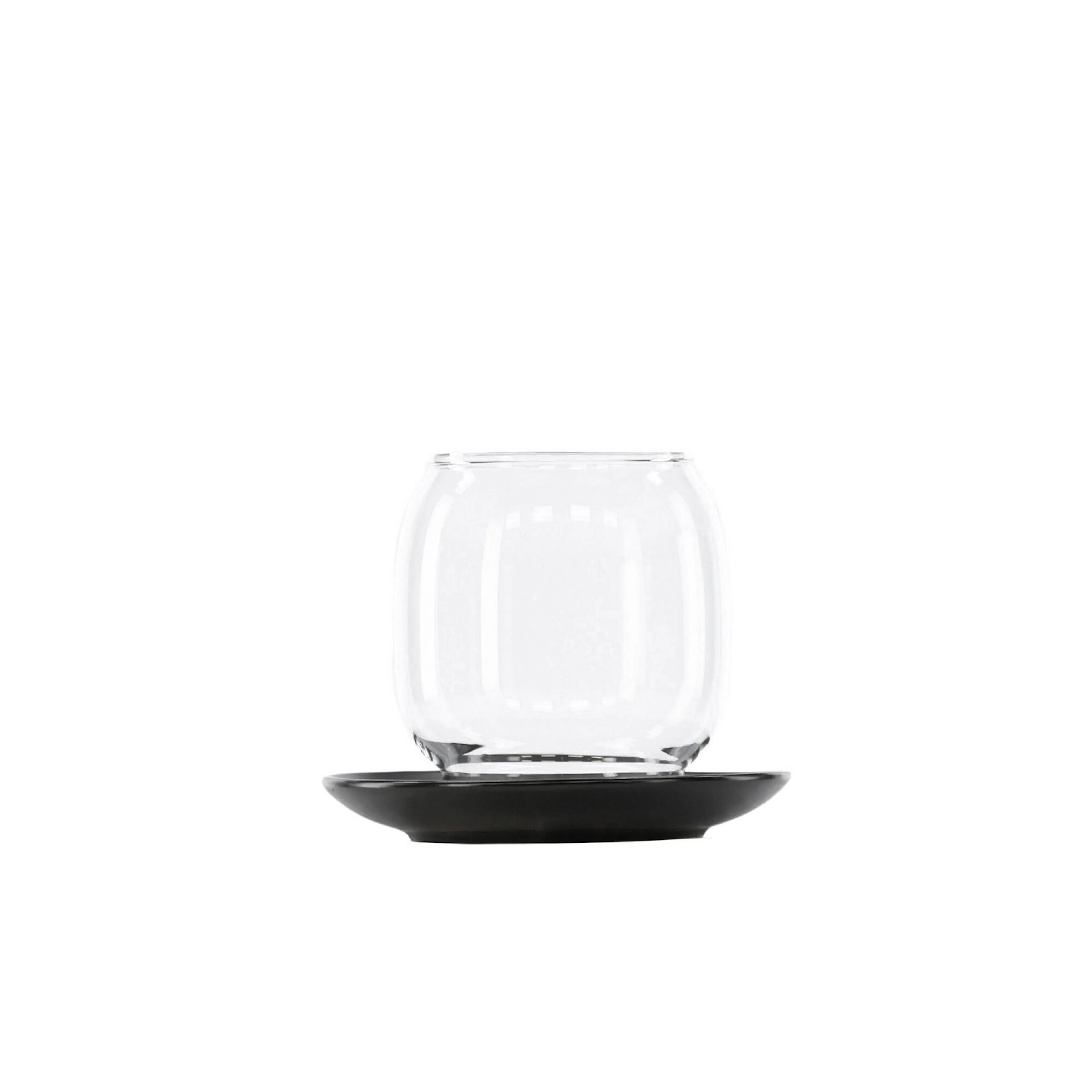 Archy Lantern - Matte Black/Clear Glass - 12*H10cm Svart