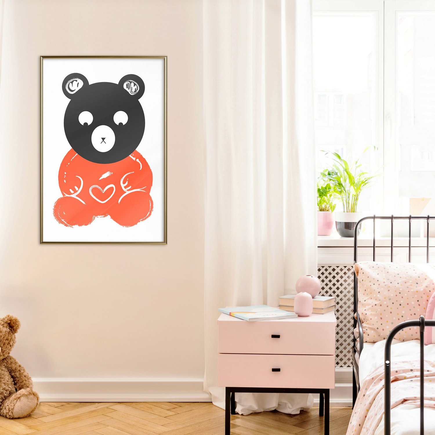 Poster Artgeist Affisch Thoughtful Bear