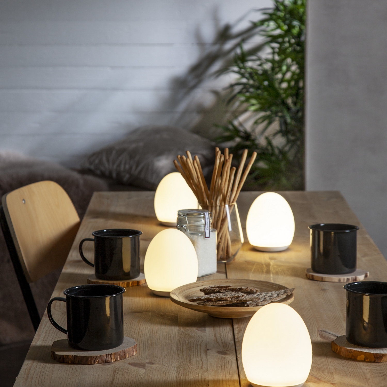 Nattlampa Star Trading Functional 357-61 Vit Oval LED-Lampa