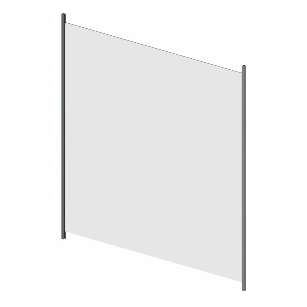 Glas Landskap Härdat 6 Mm Glasräcke Alu Antracit Cc 100 Cm