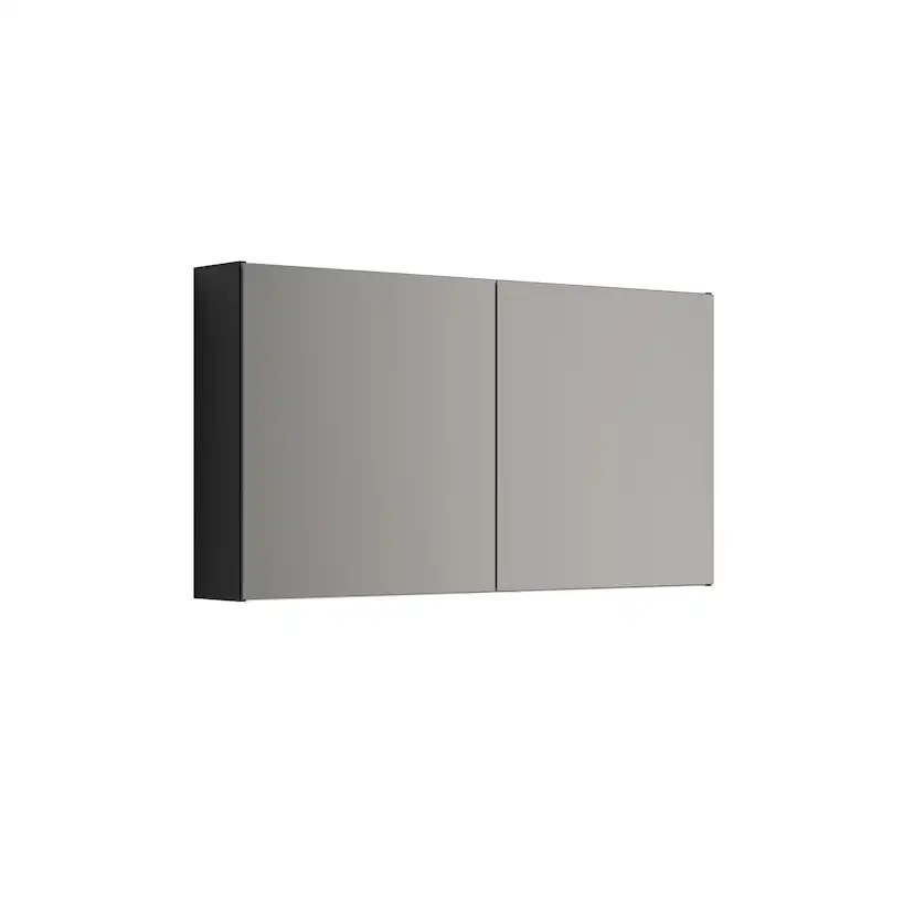Spegelskåp Select u/lampor 2 lu 64*120 cm Svart Struktur, med 2 luckor