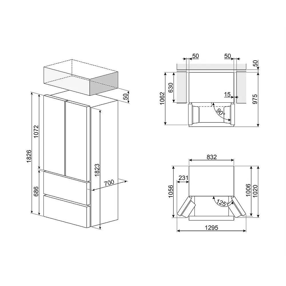 Kyl & Frys Smeg FQ55FXDD French Door Rostfri