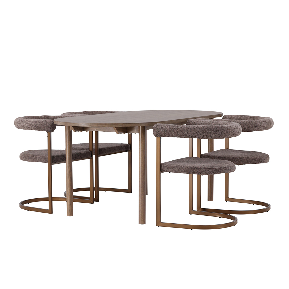 Matgrupp Venture Home Andy Ø120 cm med 4st Morning Matstolar