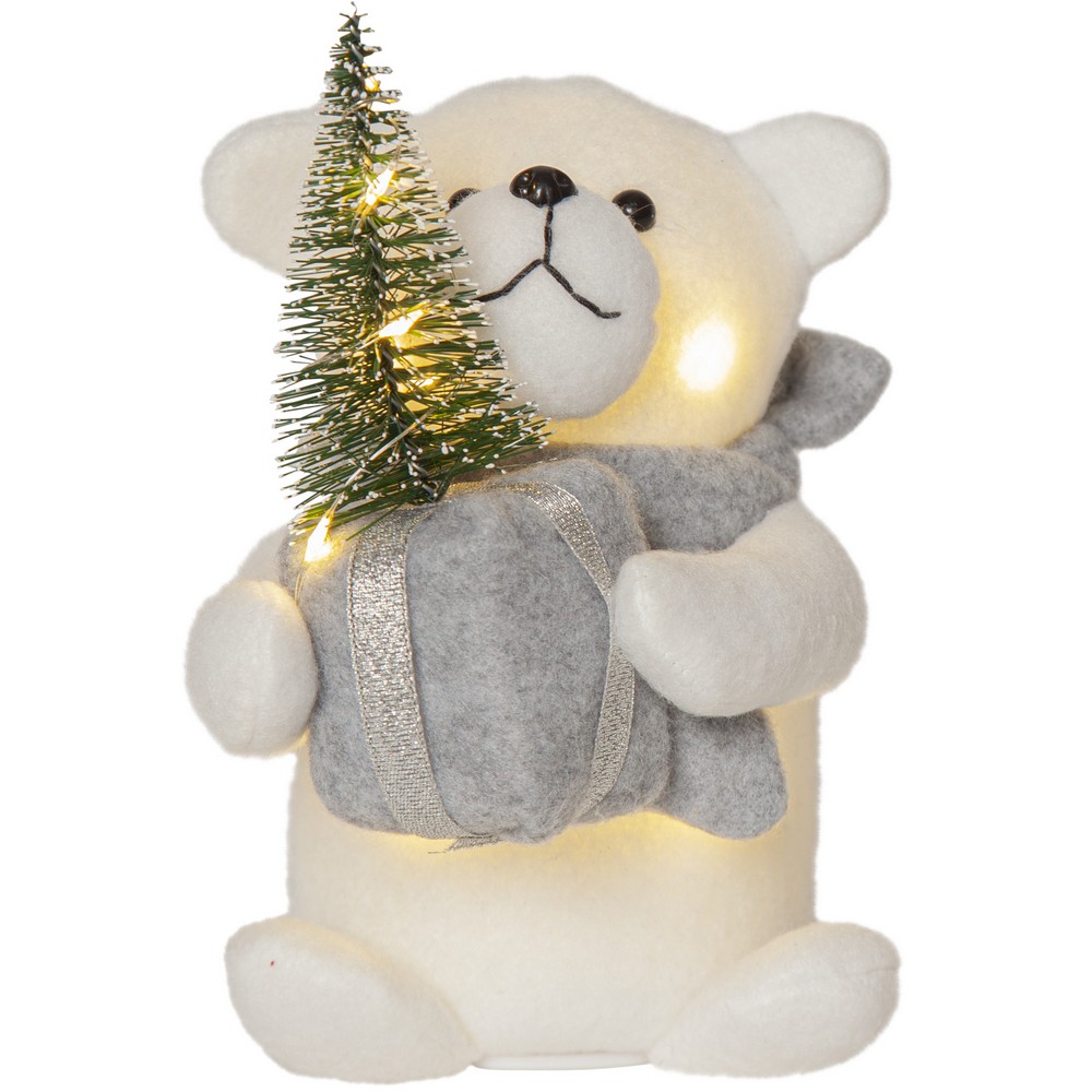 Dekorationsfigur Star Trading Joylight Isbjörn Gra