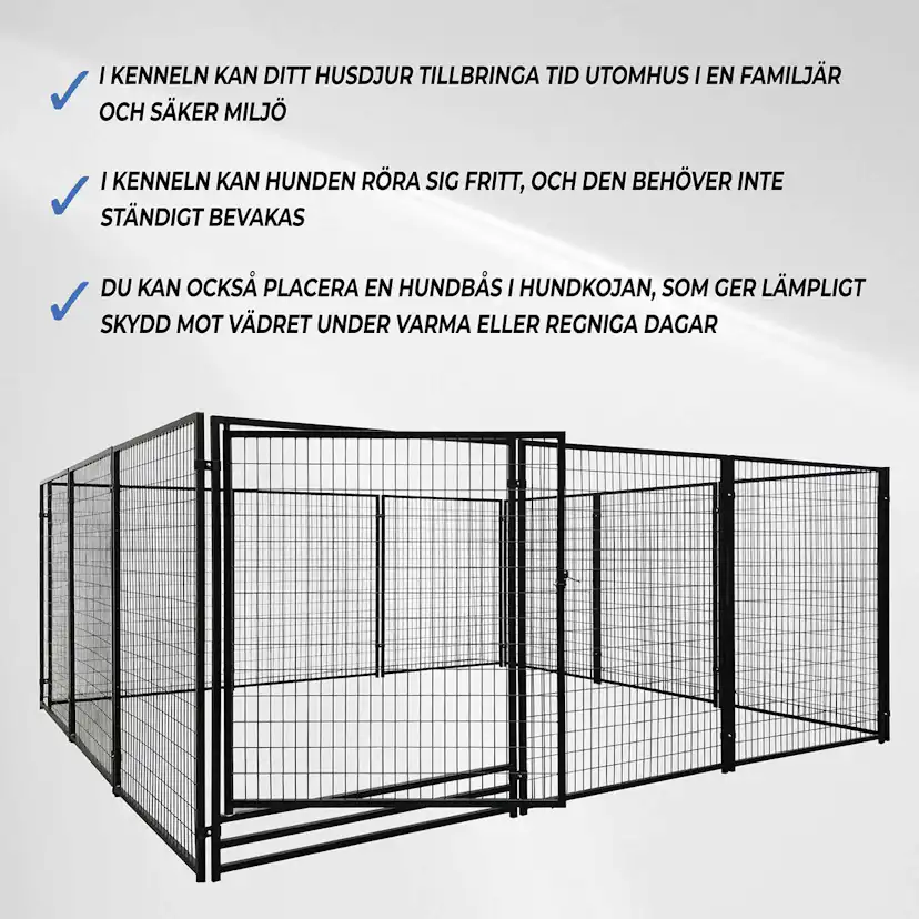 Hundgård Trekker Svart