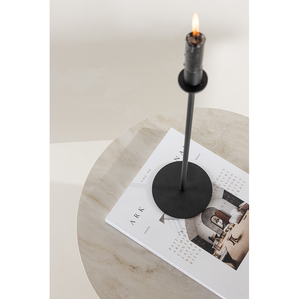 Sidobord Venture Home Ålesund Låg Runt Bord/Piedestal med Marmorlook