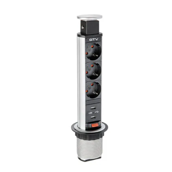 Elpelare Blanco GTV Smal med 2 USB och 3 Jordade Uttag