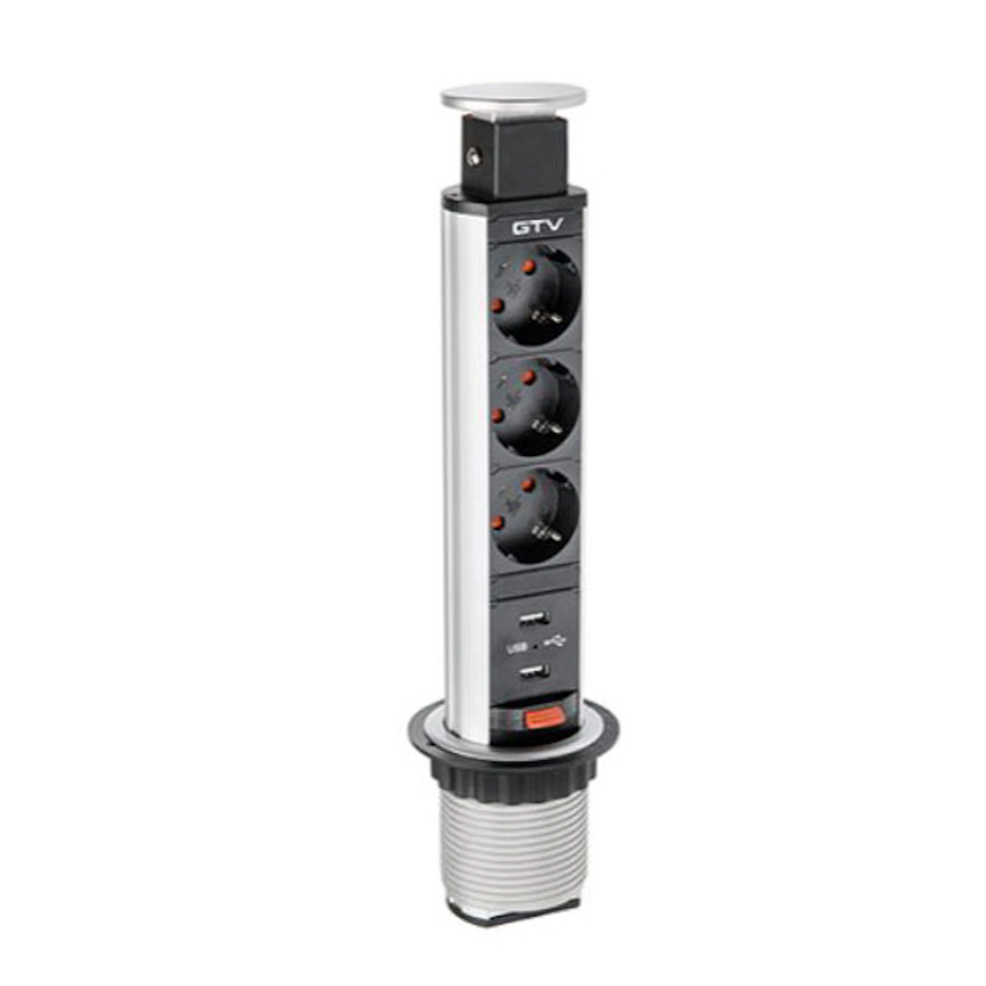 Elpelare Blanco GTV Smal med 2 USB och 3 Jordade Uttag