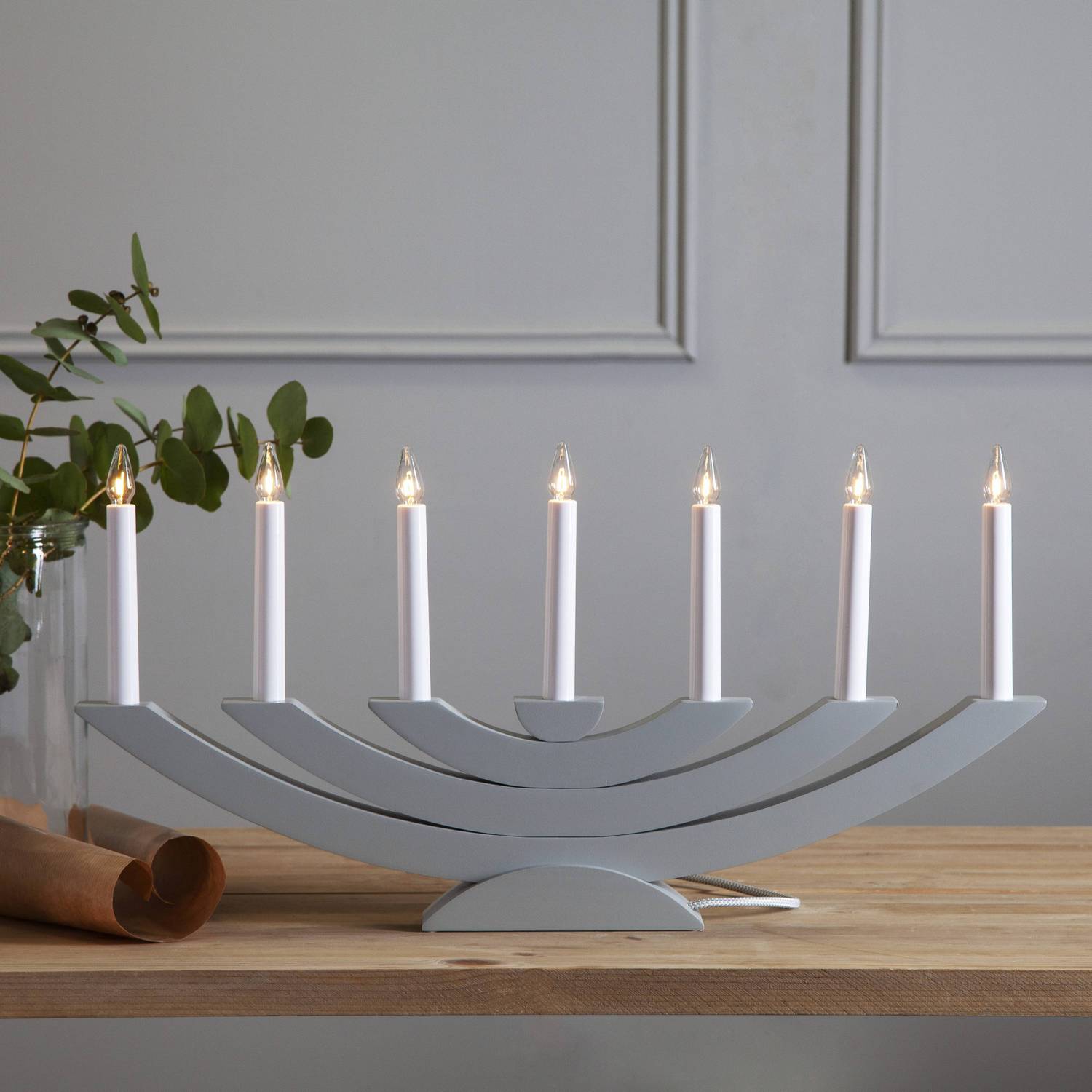 Ljusstake Navida Ljusgrå