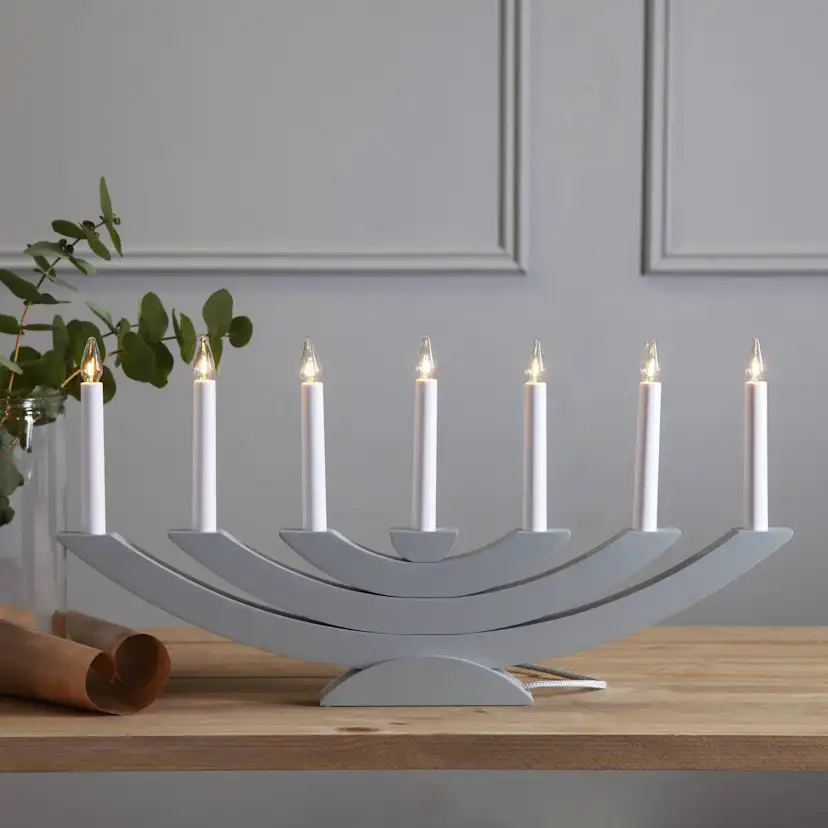 Ljusstake Navida Ljusgrå