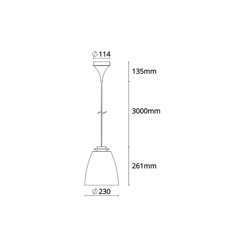 Pendelarmatur SG ARMATUREN Bell E27 Midi 10W 590Lm 2700K IP44 LED