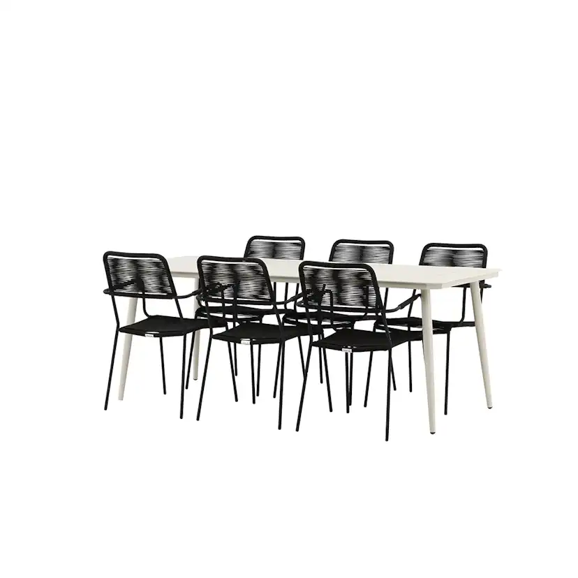 Matgrupp Venture Home Lina med 6 Lindos Stolar