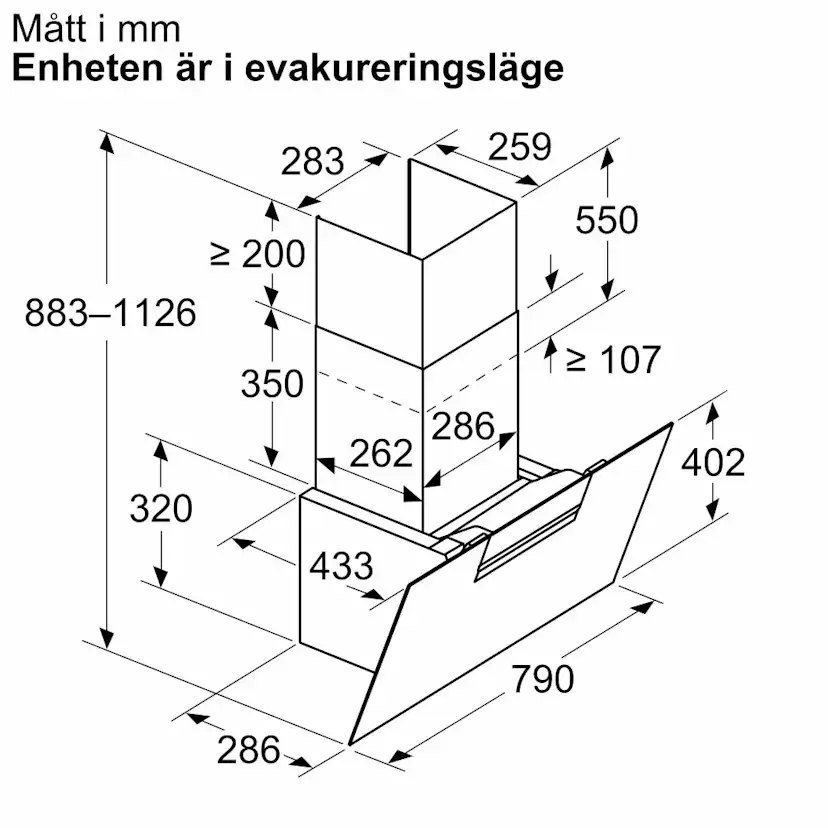 Vägghängd Fläkt Siemens iQ300 LC87KFN60