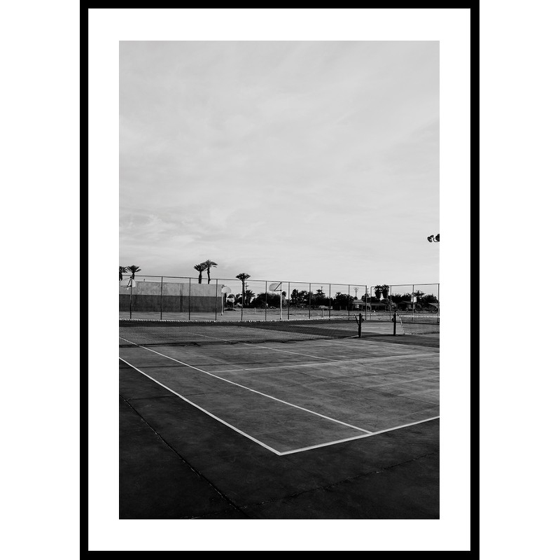 Poster Gallerix Tennis Court B&W