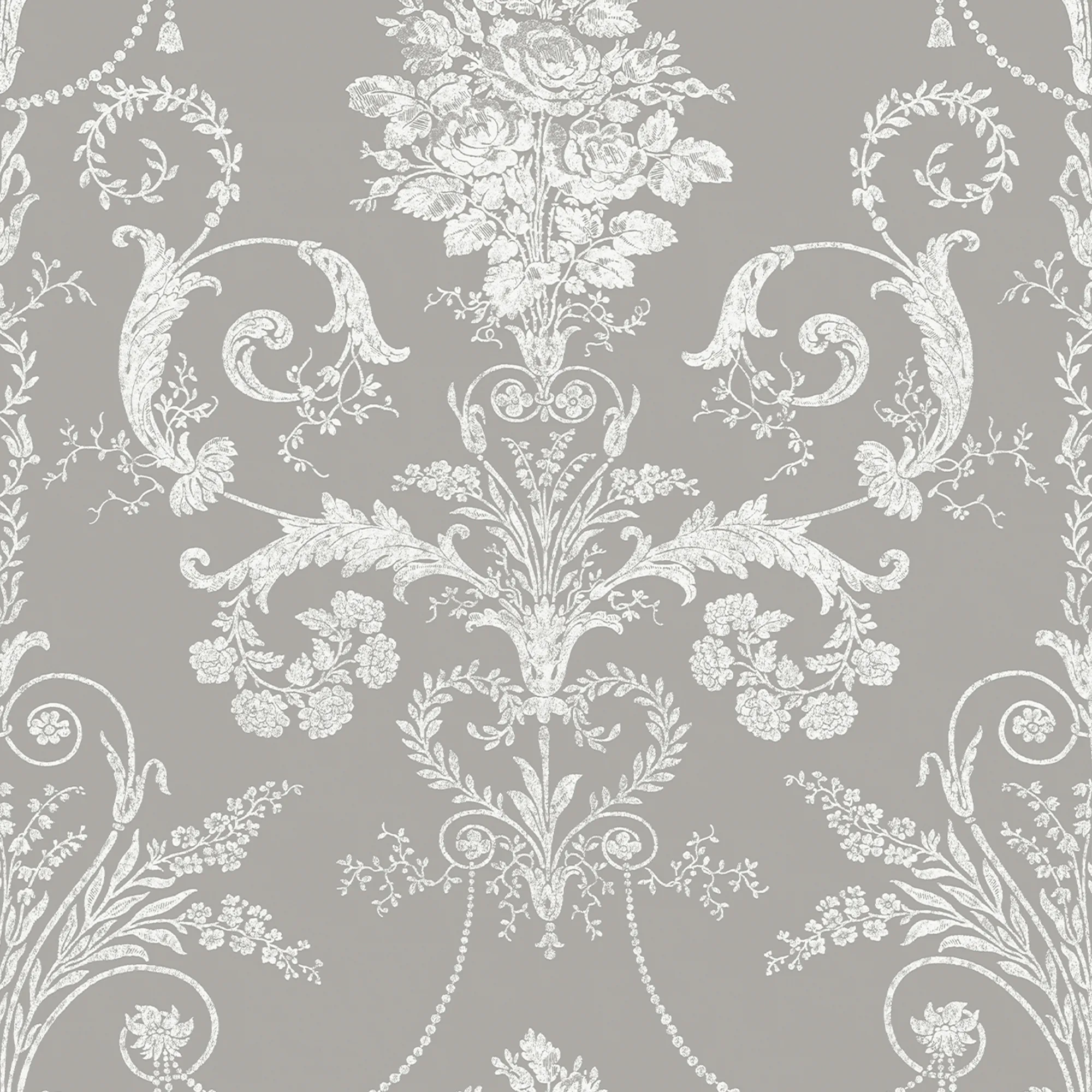 Tapet Laura Ashley Josette Steel 113383 EasyUp, Mönstrad