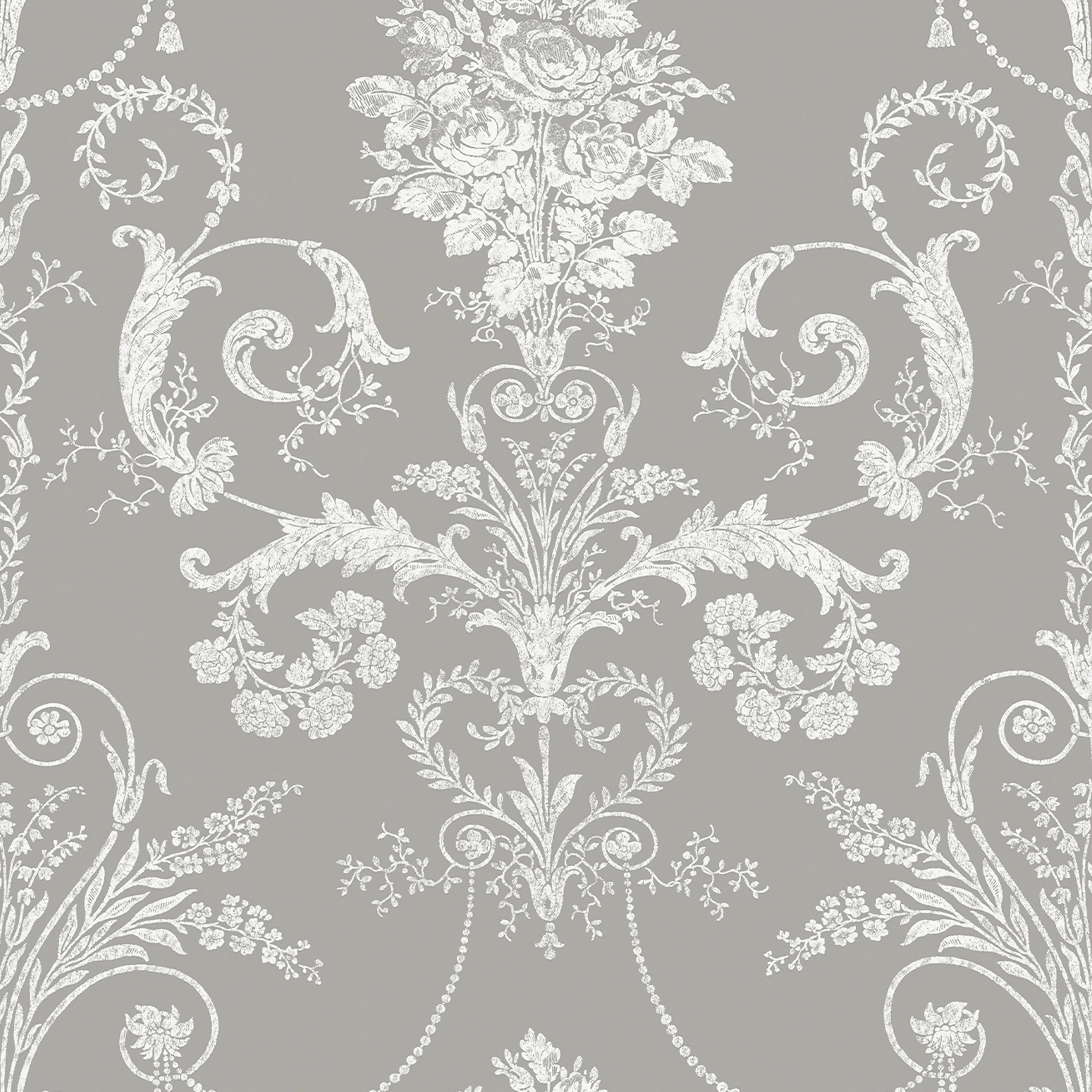 Tapet Laura Ashley Josette Steel 113383 EasyUp, Mönstrad