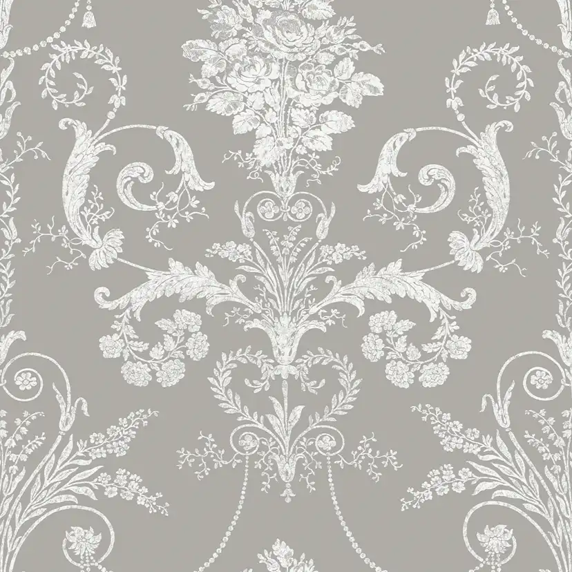 Tapet Laura Ashley Josette Steel 113383 EasyUp, Mönstrad