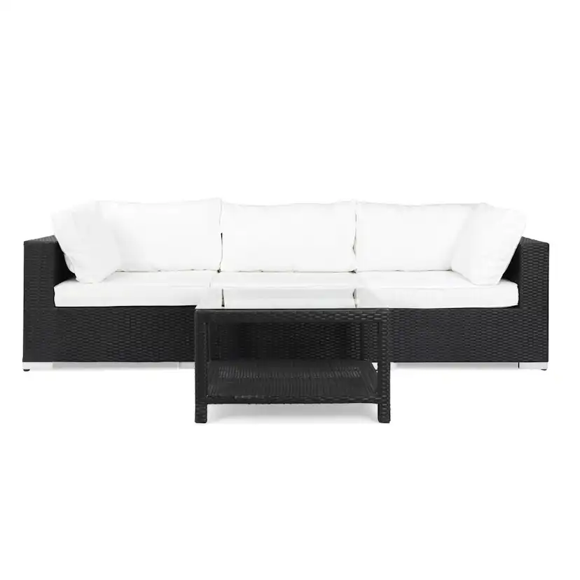 Loungegrupp Comfort Garden Bahamas 3-sits med Utebord 75x75 Utomhus