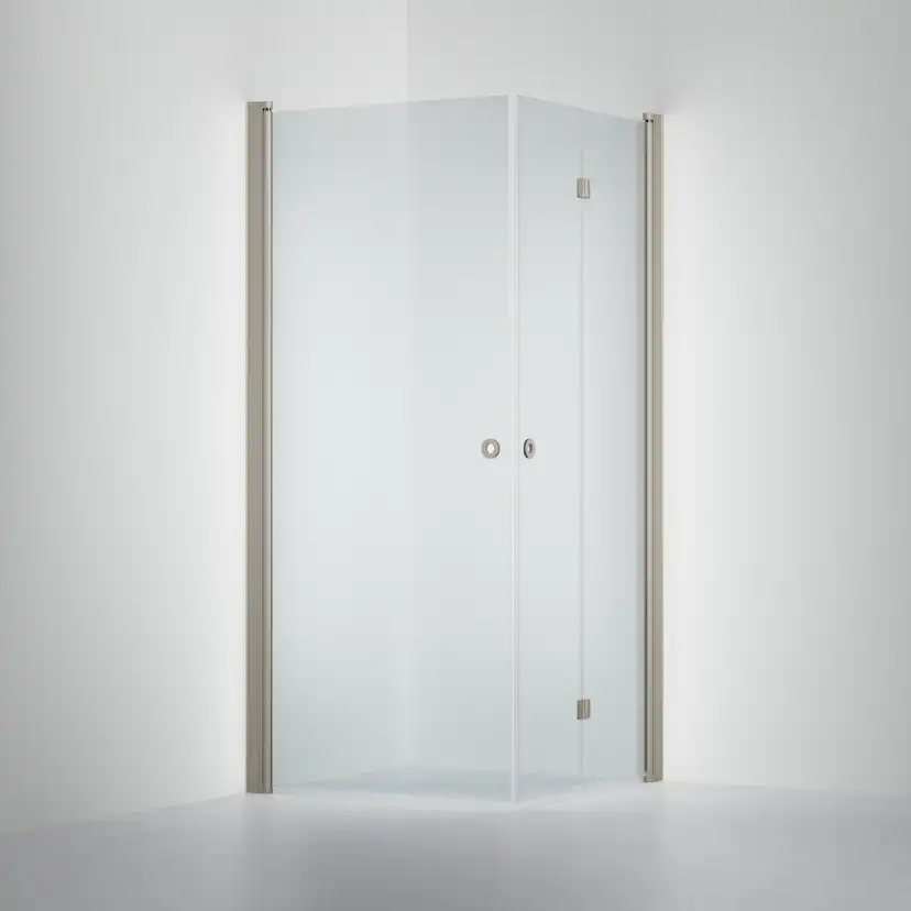 Duschvägg Linc 66 Flex, Clear, Stone, Enkeldörr (V) 900 mm ( Stenprofil, Klarglas, Enkeldörr (V) 900 mm, Vikdörr (H) 900 mm