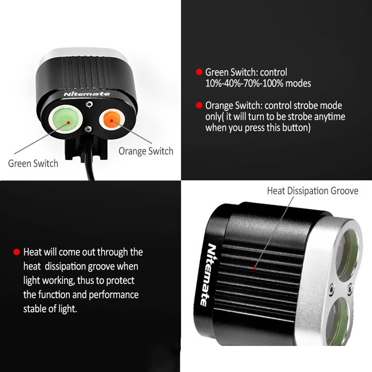 Cykelstrålkastare Briv Nitemate T2200