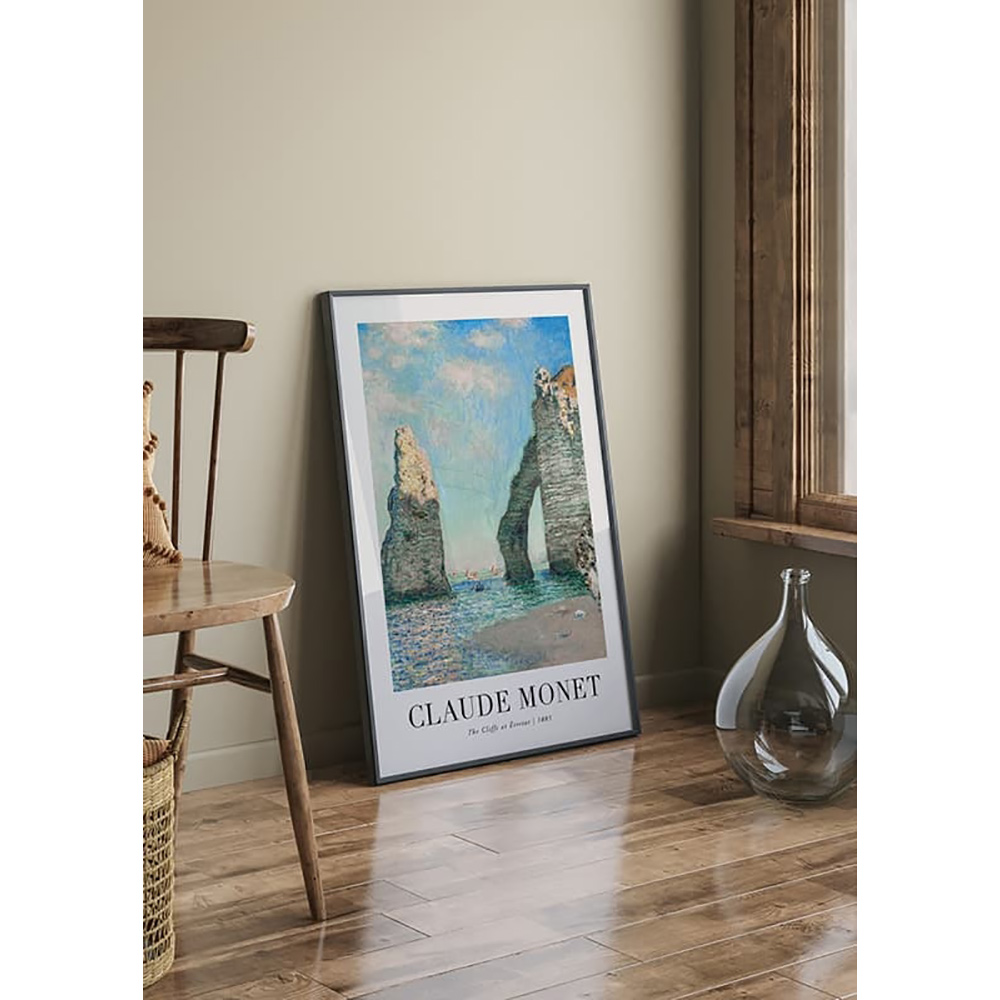 Poster Gallerix The Cliffs At Etretat 1885 By Claude Monet