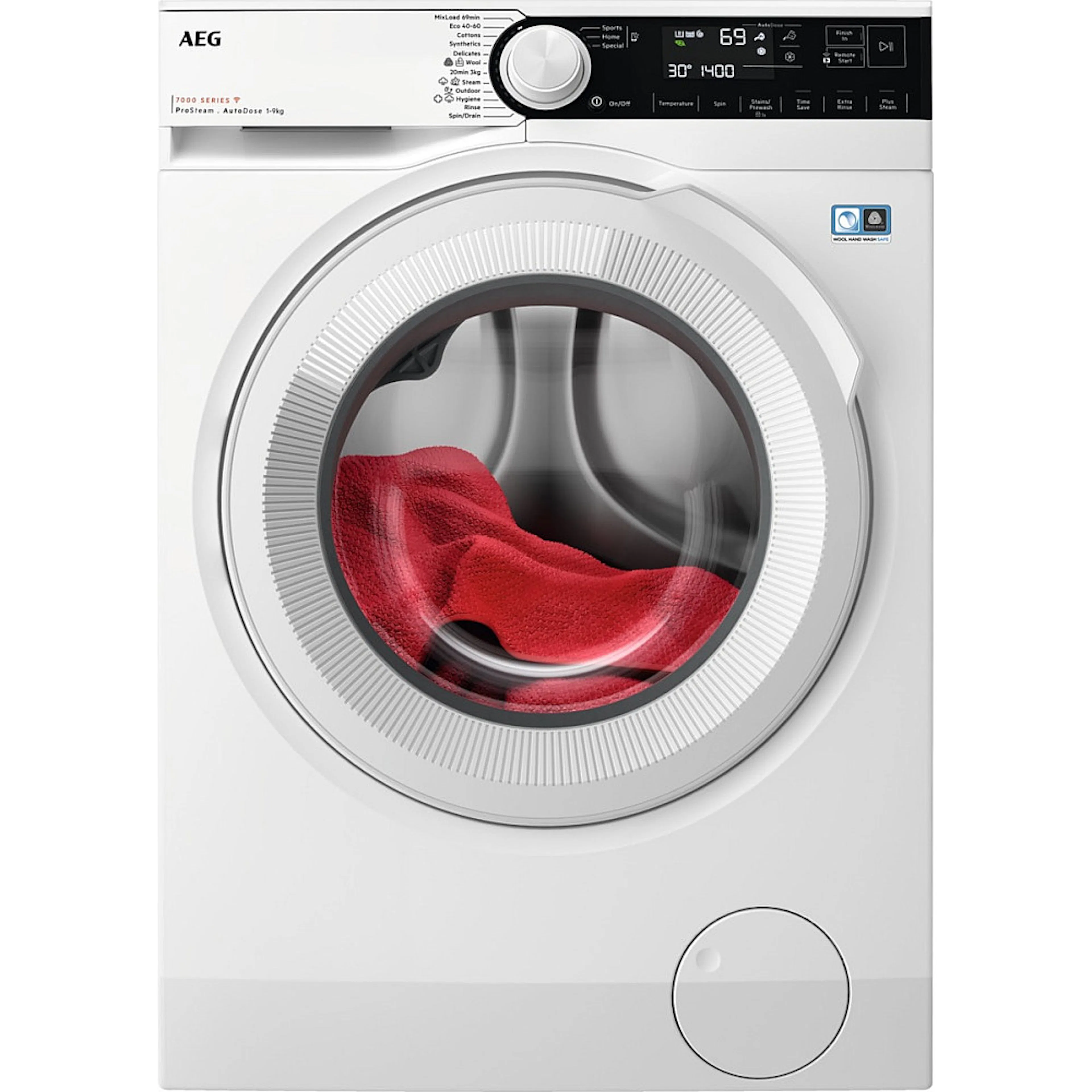 Frontmatad Tvättmaskin AEG ProSteam LR732R94Q Vit