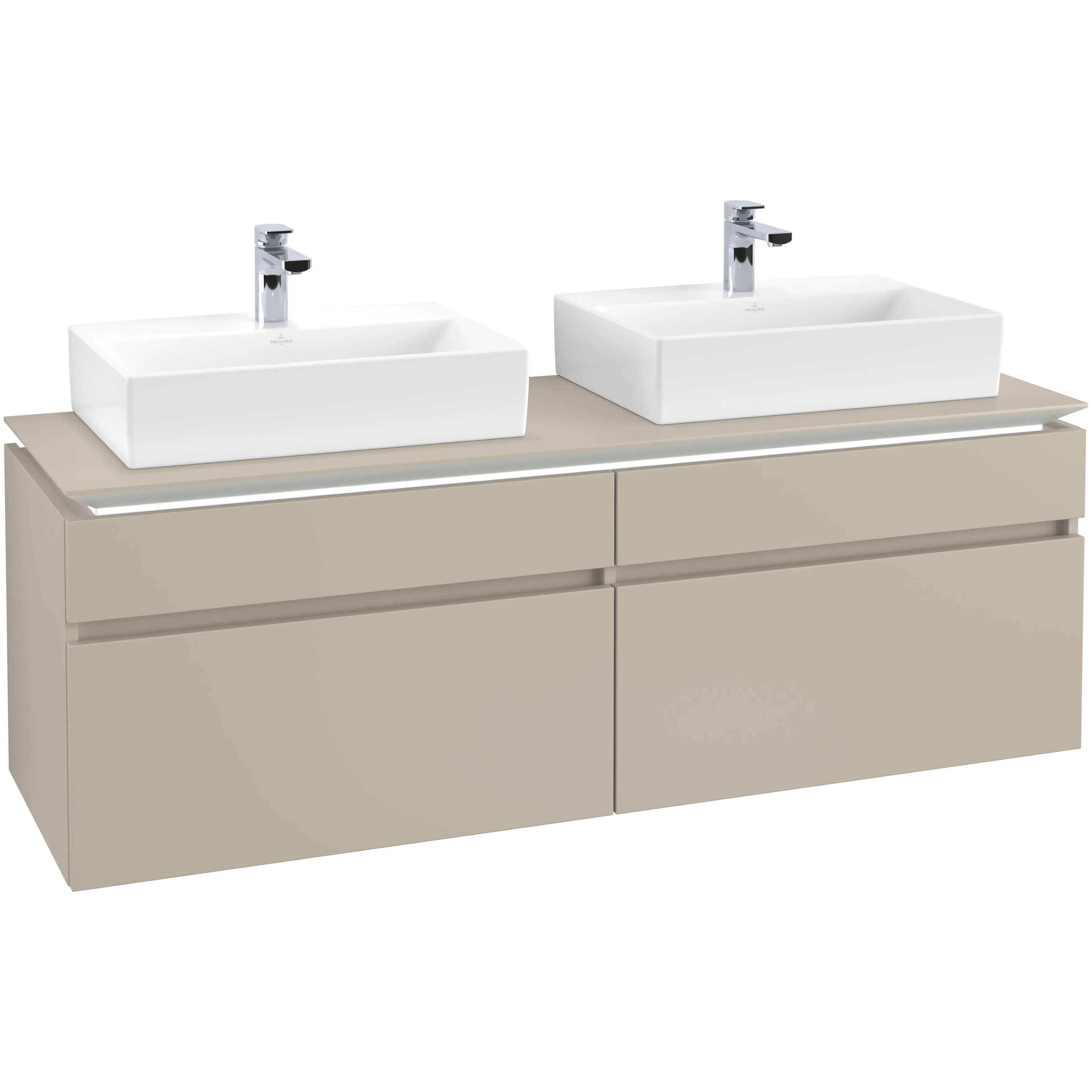 Tvättställsskåp Villeroy & Boch Legato 1600 med 4 Lådor för Två Tvättställ från Memento