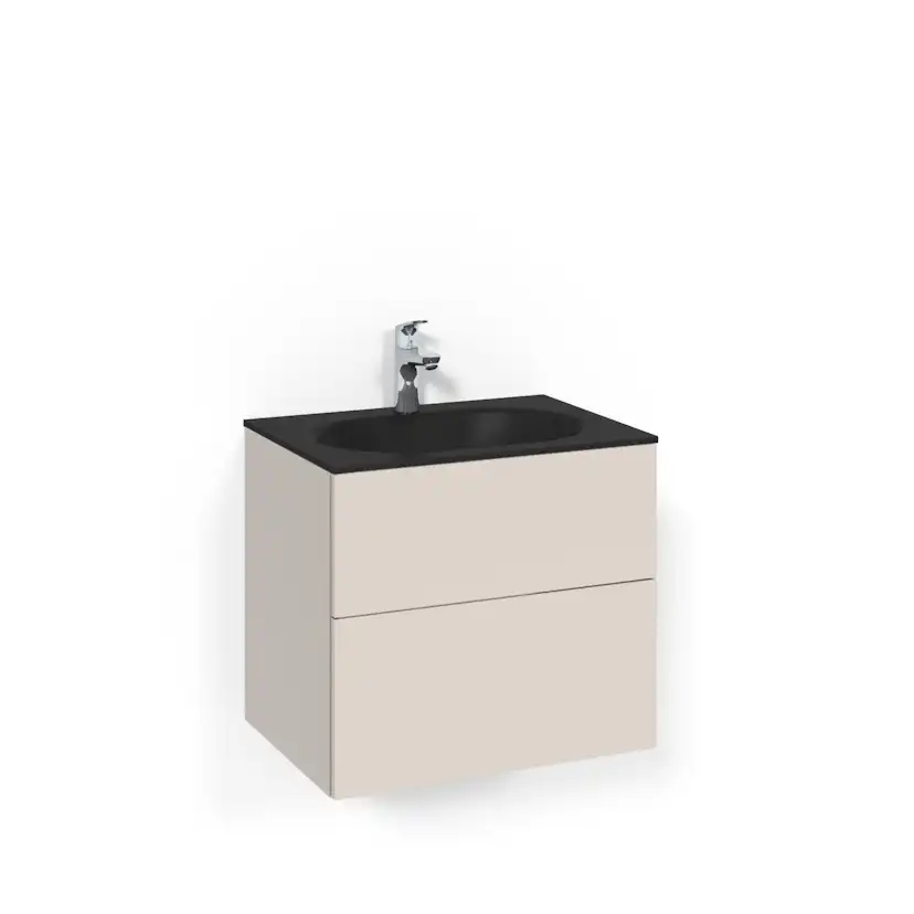 Tvättställsskåp Macro Design Crown Plain Med Glastvättställ