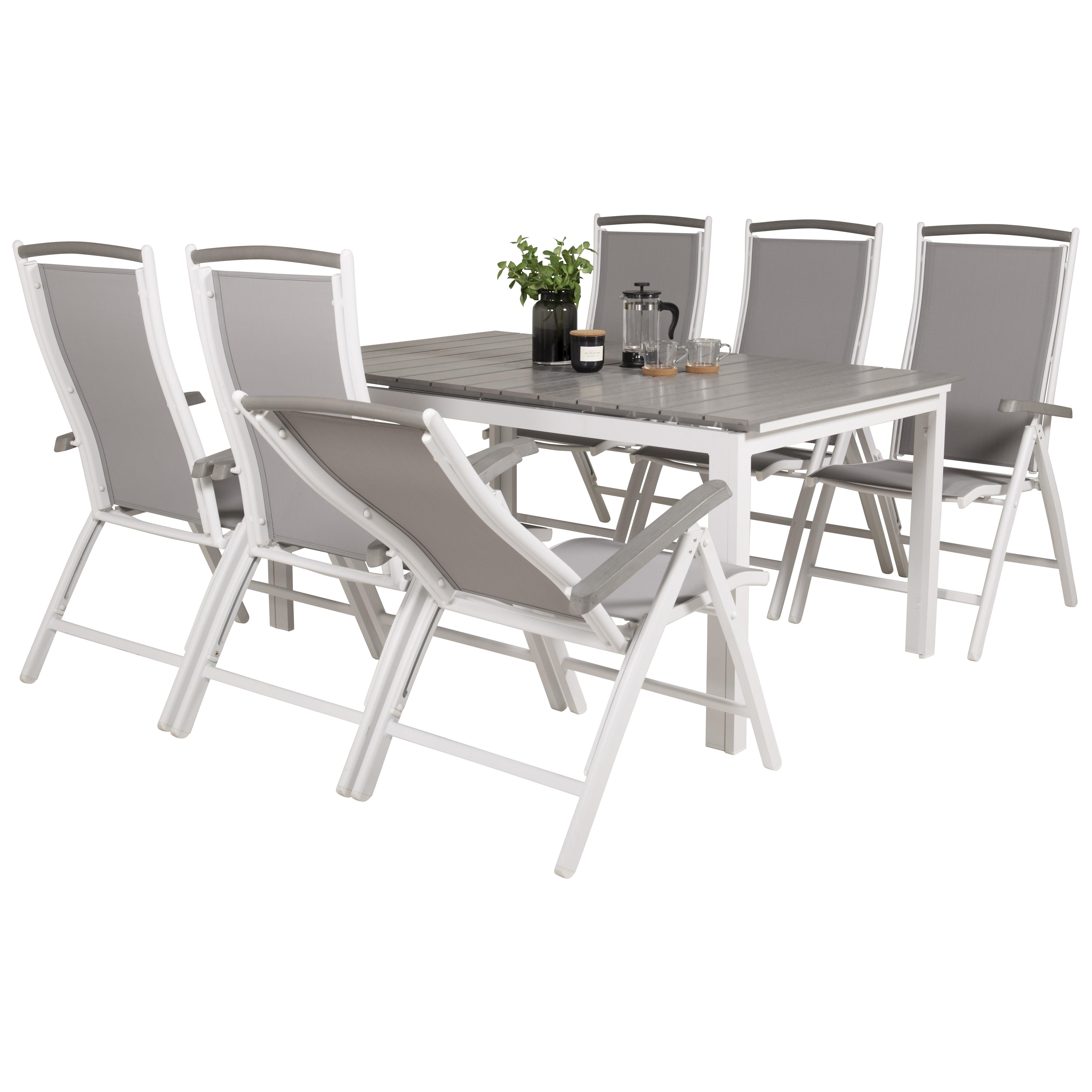 Matgrupp Venture Home Lova 160/240 med 6 Aleyna Stolar