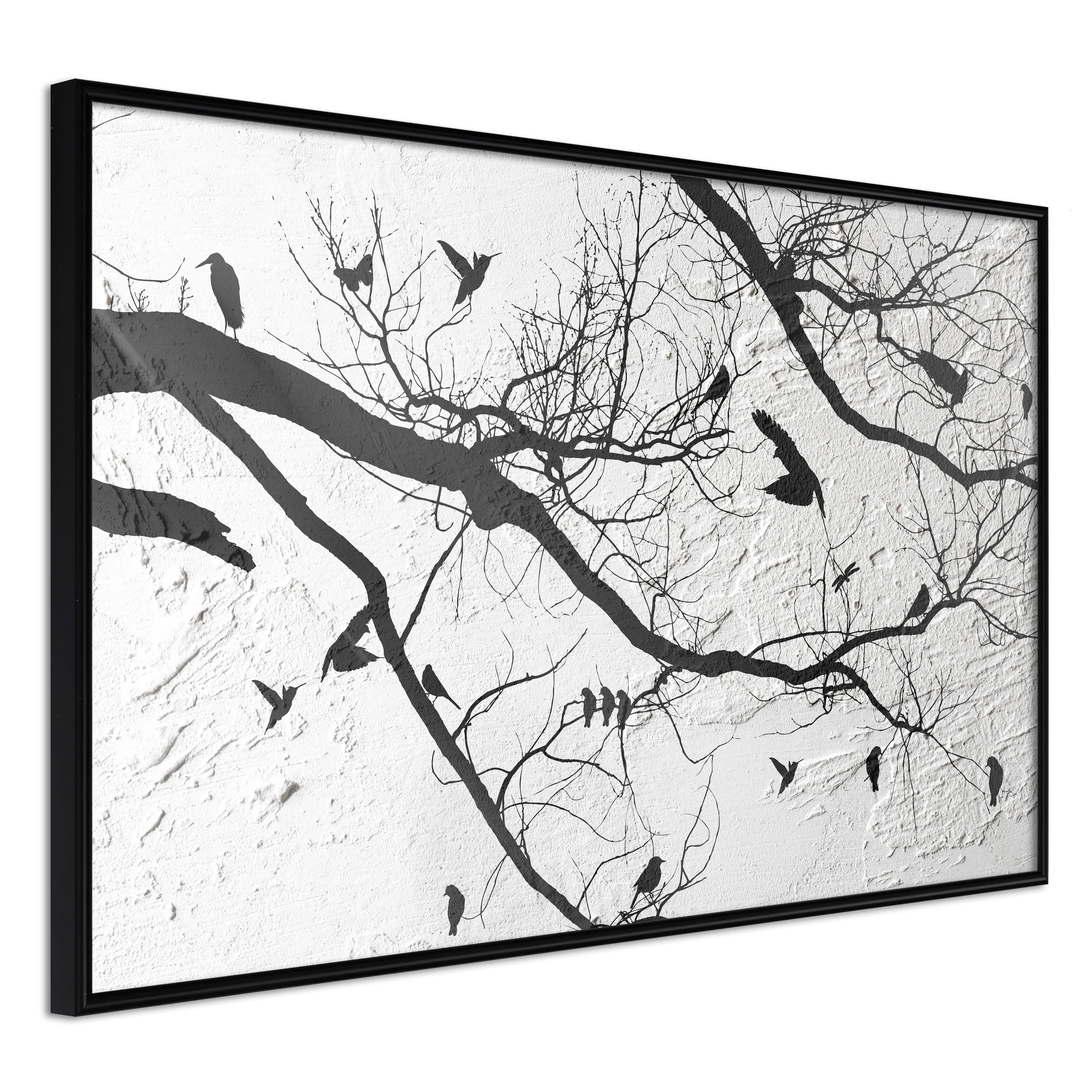 Affisch - Bird Meeting [Poster] 30x20 Svart ram, 30x20 cm