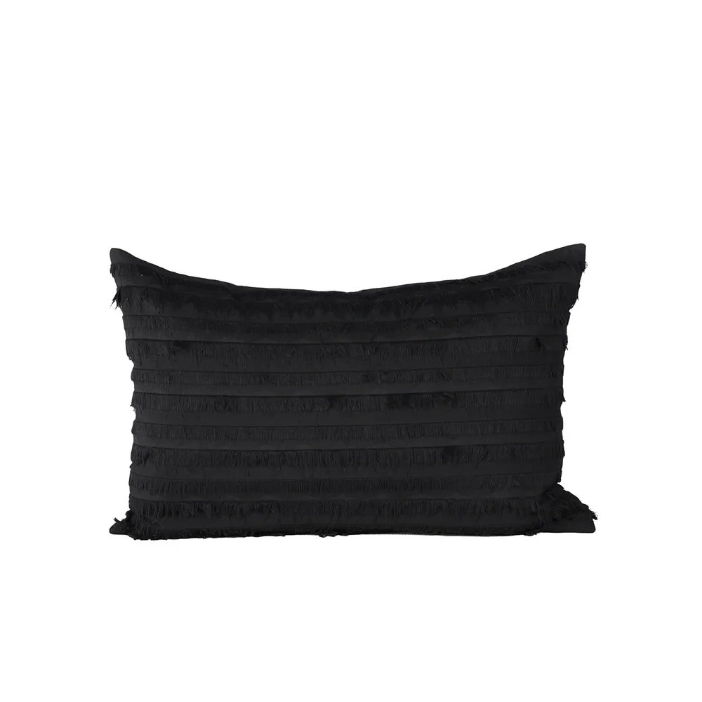 Edith Cushion Cover Cotton - Black Svart