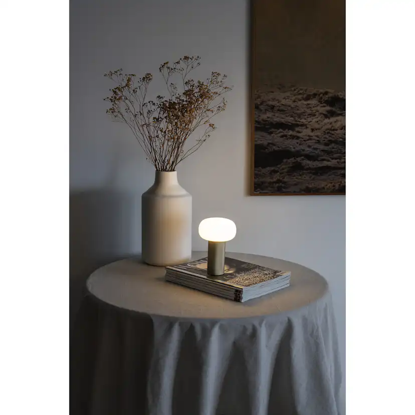 Portabel Lampa Gnosjö Konstsmide Antibes Mini Bordslampa USBxMatt Mässing