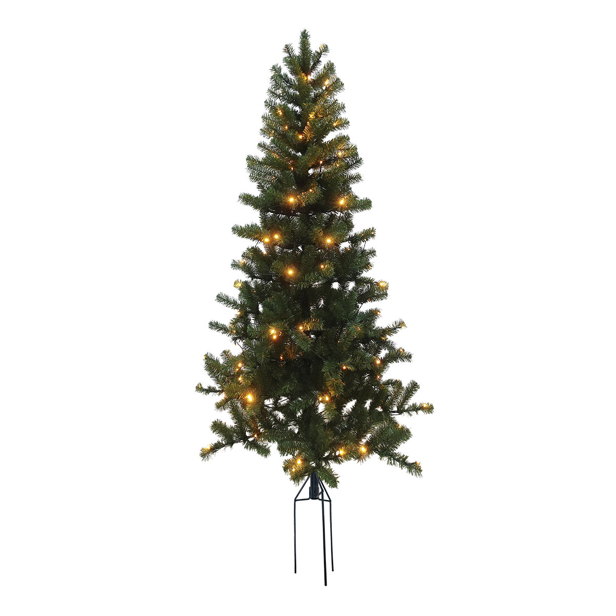 Plastgran Nordic Winter Aske Julgran med LED för Utomhus med Spett