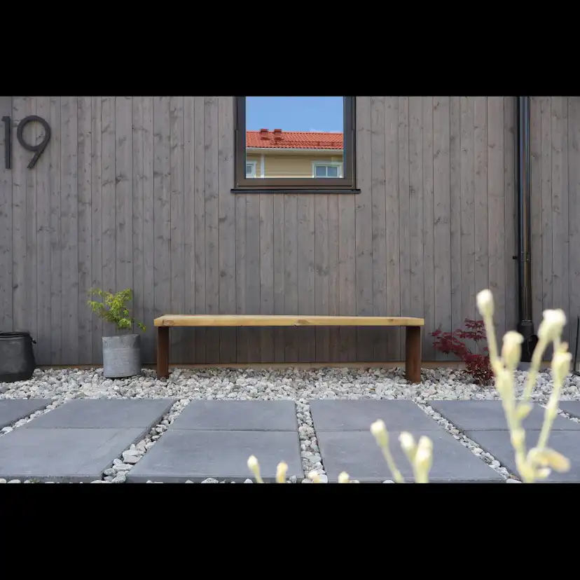 Parkbänk 2-pack bänkstativ corten Corten
