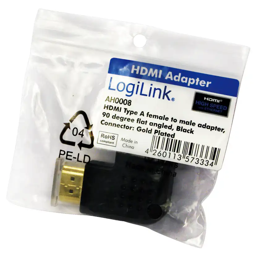 HDMI Vinkeladapter LogiLink Hane-Hona 90° 4K/30Hz