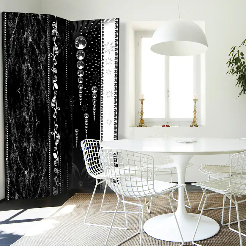 Rumsavdelare Skärmvägg Arkiio Black Elegance 135x172 cm